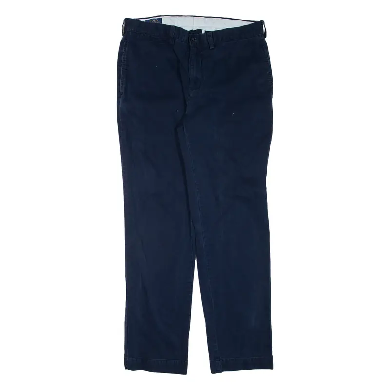 POLO RALPH LAUREN Chino Mens Trousers Blue Regular Straight W34 L32