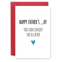 Happy Father's Day Card, Funny Letter Pattern Card with Envelope, Humorous Gift for Dad, Party Supplies for Birthday Annivers...