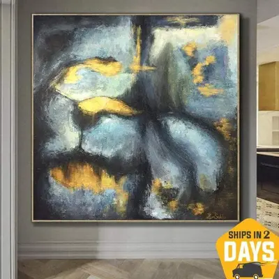 Original Abstract Painting Large Abstract Oil Paintings On Canvas | ROLLING STONES 48"x48"