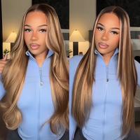 Tinashe Hair Honey Blonde Highlight 6x5 Glueless HD Lace Closure Wig Pre-Cut HD Lace Pre-Bleached Knots Pre-Everything Lace C...