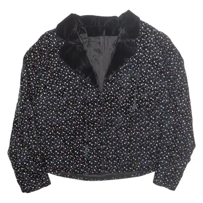Womens Blazer Jacket Black Floral M