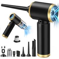 4 In 1 21000PA Portable Compressed Air Duster-Reusable Electric, 60000 RPM Vacuum Cleaner Cordless Car Cleaning Tools Househo...