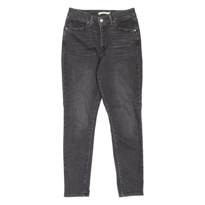 LEVI'S 721 High Rise Womens Jeans Grey Slim Skinny Stone Wash W30 L28