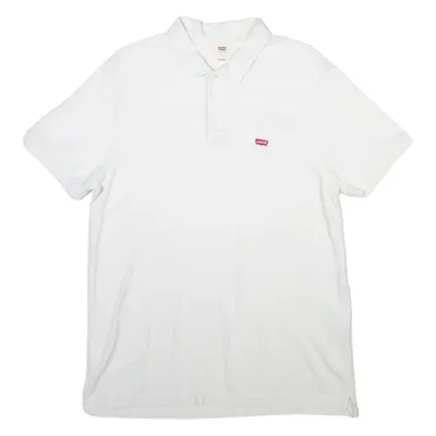 LEVI'S Mens Polo Shirt White L