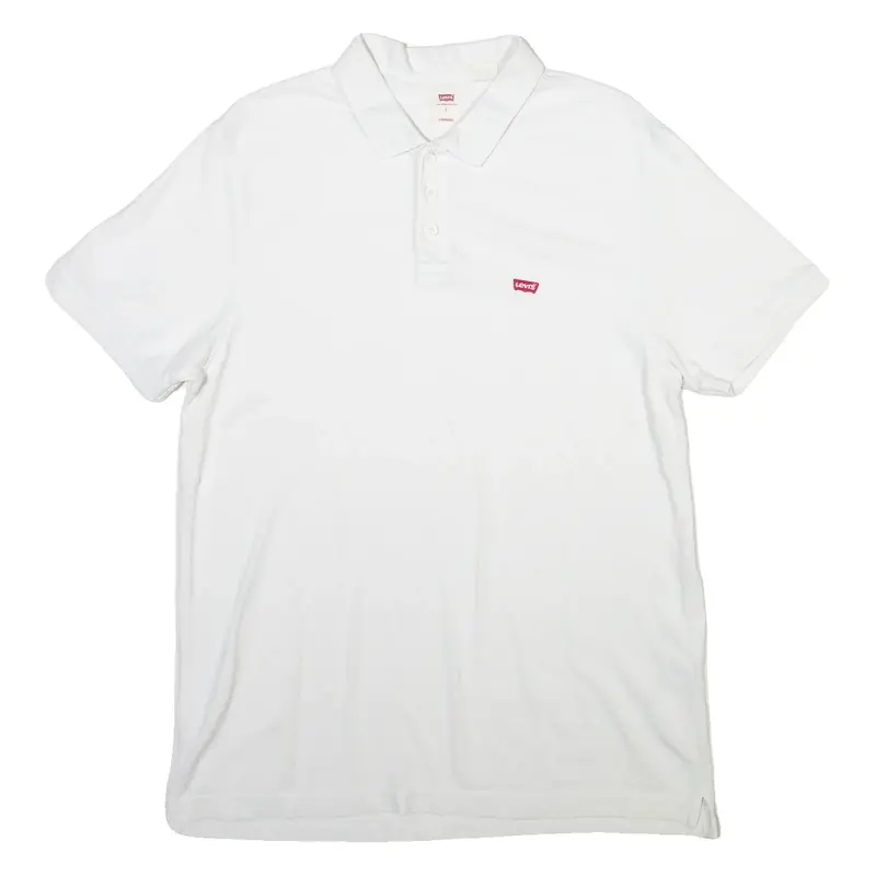 LEVI'S Mens Polo Shirt White L