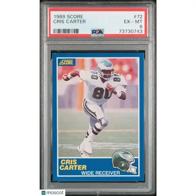 Cris Carter PSA 1989 Score #72 Football 6