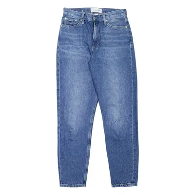 CALVIN KLEIN JEANS Womens Jeans Blue Regular Mom Stone Wash W27 L28