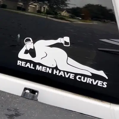Real Men Have Curves Sticker Decal Sticker