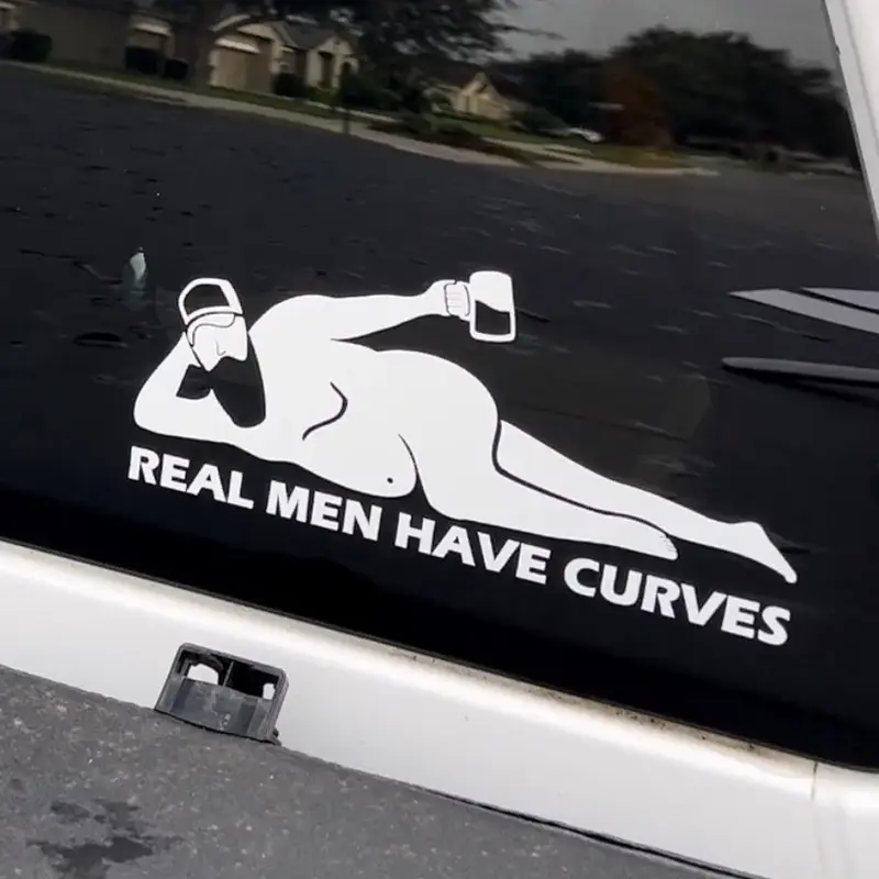 Real Men Have Curves Sticker Decal Sticker