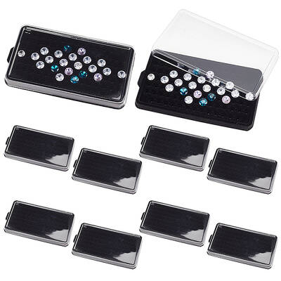 100-Hole Rectangle Clear Plastic Loose Diamond Storage Box