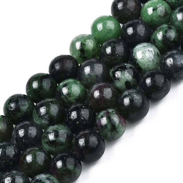 Natural Ruby in Zoisite Beads Strands