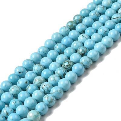 Dyed & Heated Natural Magnesite Beads Strands