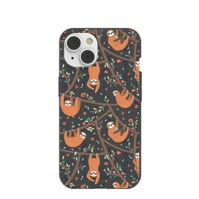 Black Jungle Sloths iPhone 14/16e Case