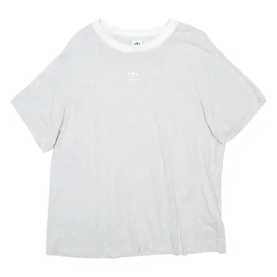 ADIDAS Womens T-Shirt Grey UK 16