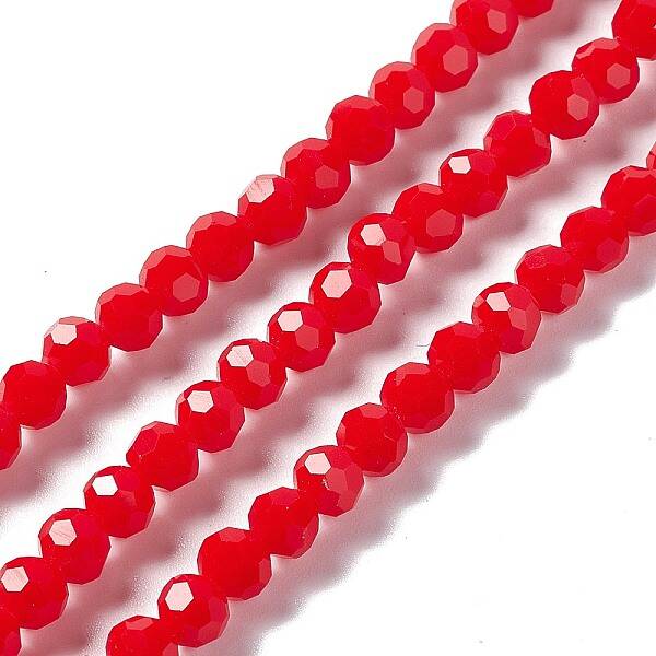 Faceted(32 Facets) Glass Beads Strands