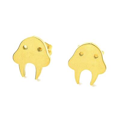 Cute Little Animal Theme 304 Stainless Steel Stud Earrings