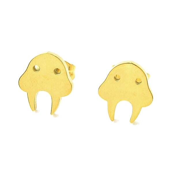 Cute Little Animal Theme 304 Stainless Steel Stud Earrings
