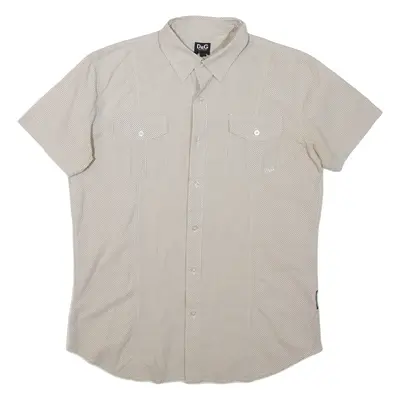 DOLCE & GABBANA Womens Shirt Beige Check M