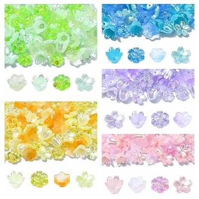 DIY Flower Plastic & Acrylic Beads Jewelry Making Finding Kit