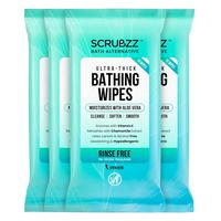 Extra Large Bath Wipes for Adults Bathing No Rinse - 40 Disposable Body Cleansing Wipes for Men & Women - Great for Gym, Camp...