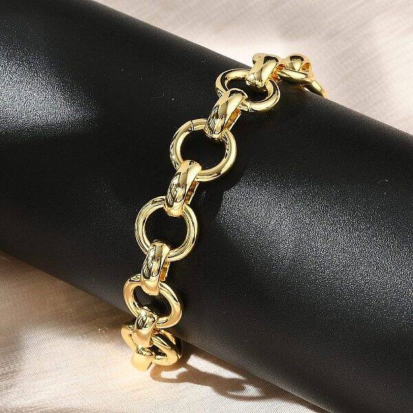 Brass Ring Link Chain Bracelets for Women Men