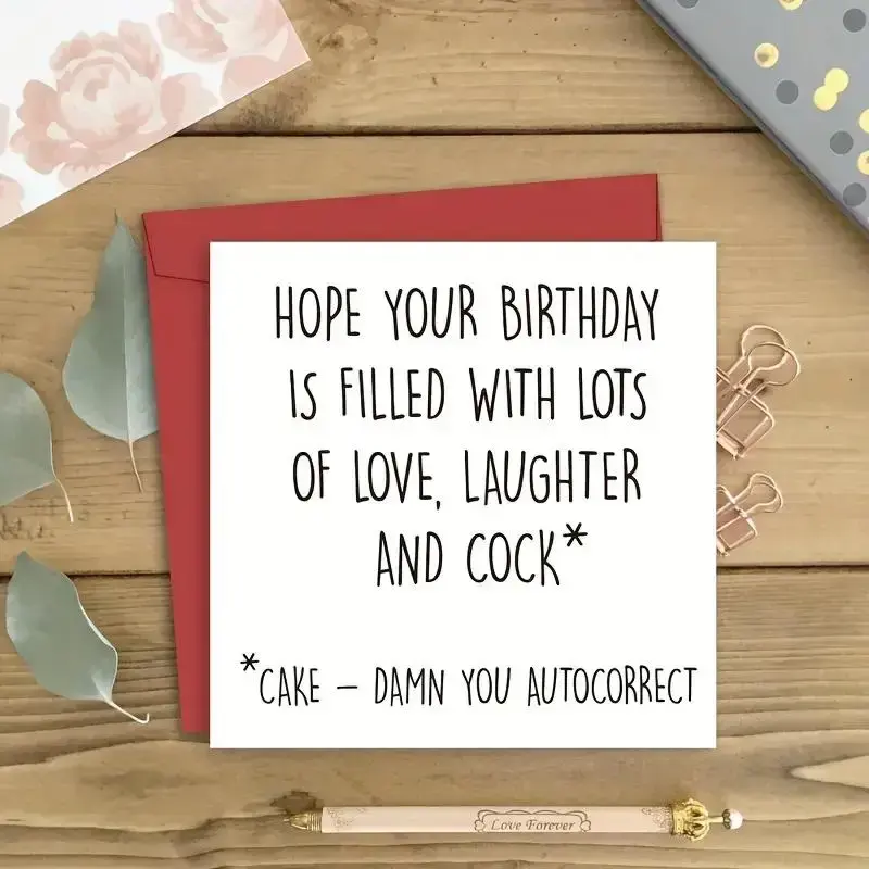 Birthday Card with Envelope, 1 Count Letter Pattern Greeting Card for Family, Friend & Lover, Birthday Gifts