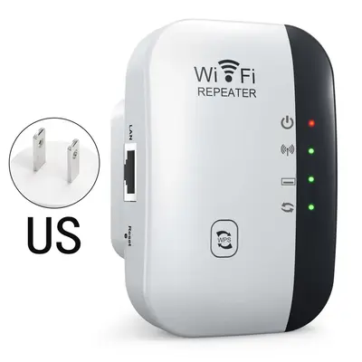 WIFI 300Mbps Repeater, Signal Amplifier, Enhances Signal and Extends Coverage, Wireless Network Repeater for Home Office, Hom...