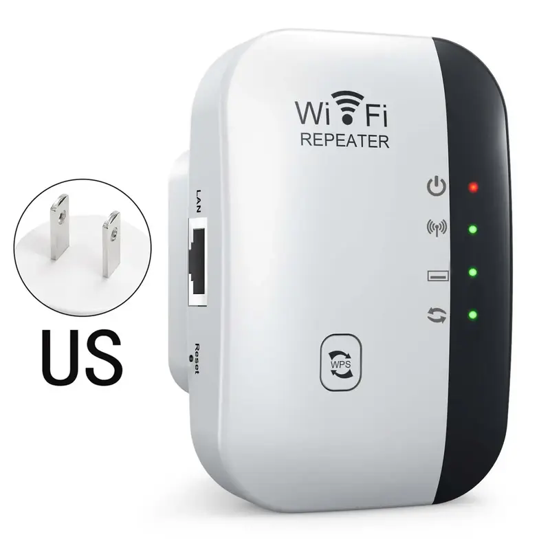WIFI 300Mbps Repeater, Signal Amplifier, Enhances Signal and Extends Coverage, Wireless Network Repeater for Home Office, Hom...