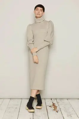 Brynja Dress (Beige) | size: S