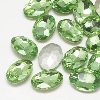 Pointed Back Glass Rhinestone Cabochons