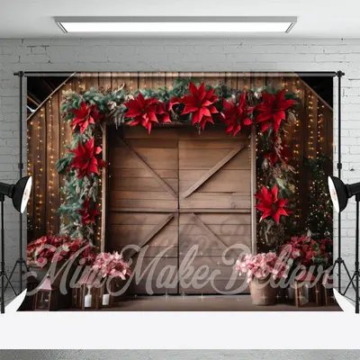 Floral Plants Log Cabin Backdrop For Photography - Aperturee
