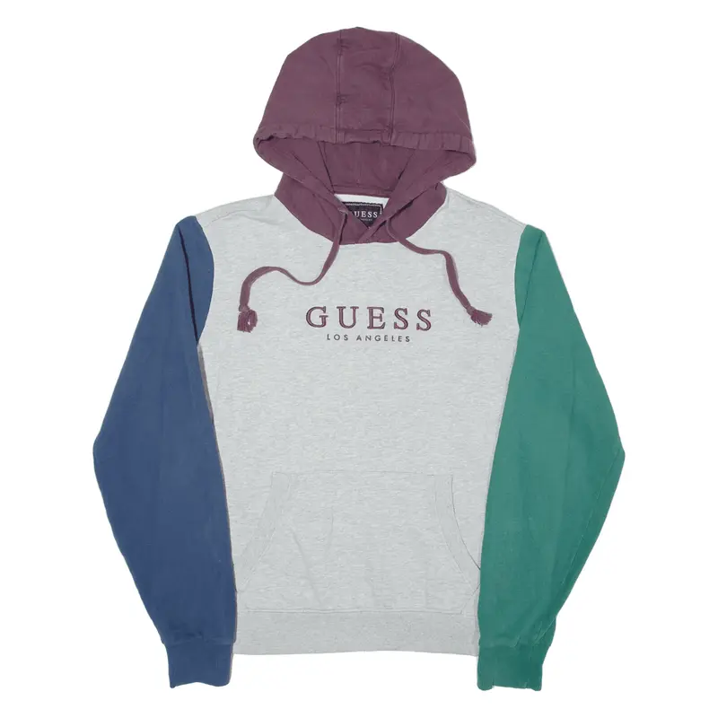 GUESS Hoodie Grey Pullover Mens S