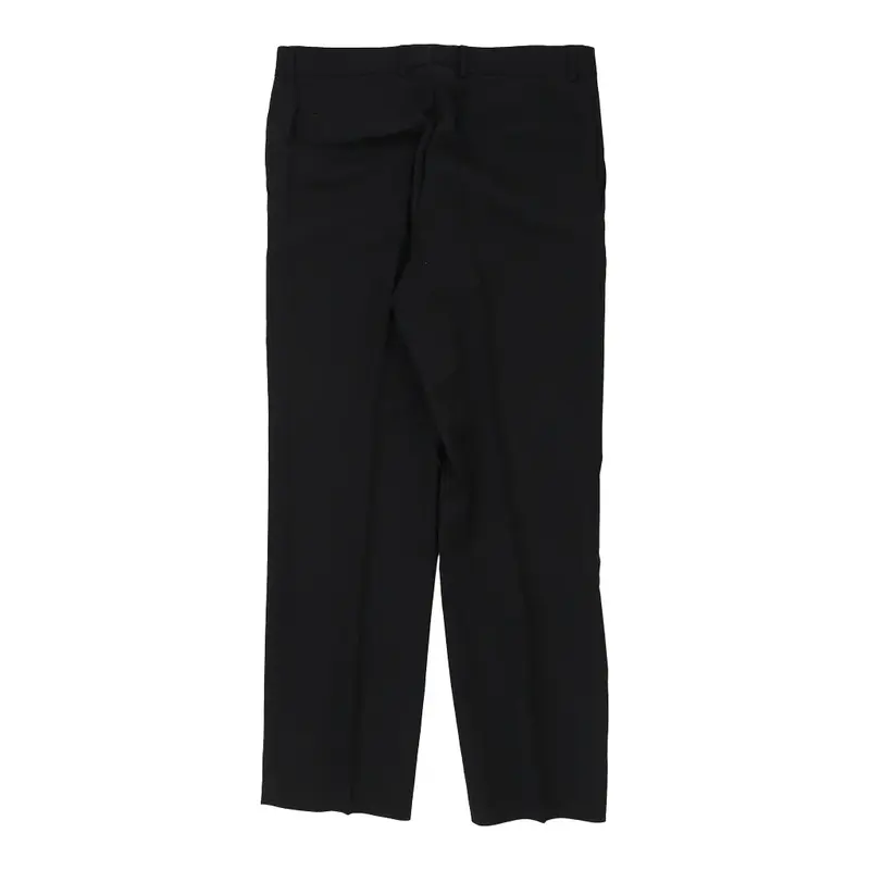 Hugo Boss Trousers - 34W 32L Black Wool Blend