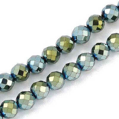 Electroplated Synthetic Non-magnetic Hematite Beads Strands