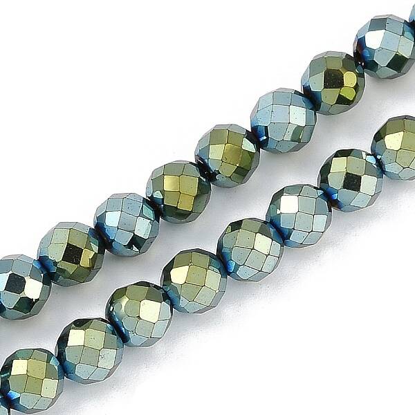 Electroplated Synthetic Non-magnetic Hematite Beads Strands