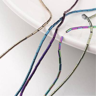 Electroplate Non-magnetic Synthetic Hematite Bead Strands