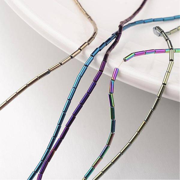 Electroplate Non-magnetic Synthetic Hematite Bead Strands