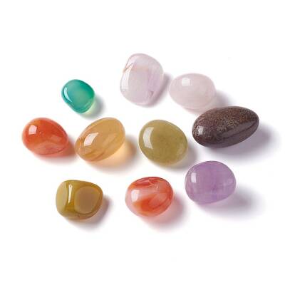 Natural Multi-Color Agate  Beads