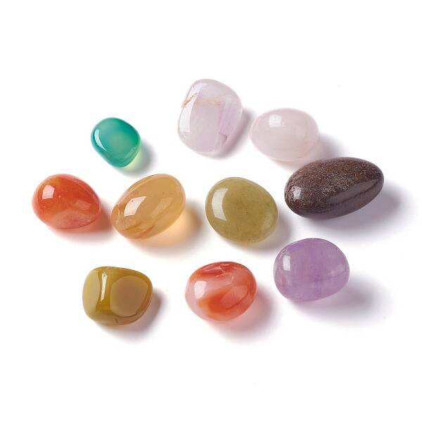 Natural Multi-Color Agate  Beads