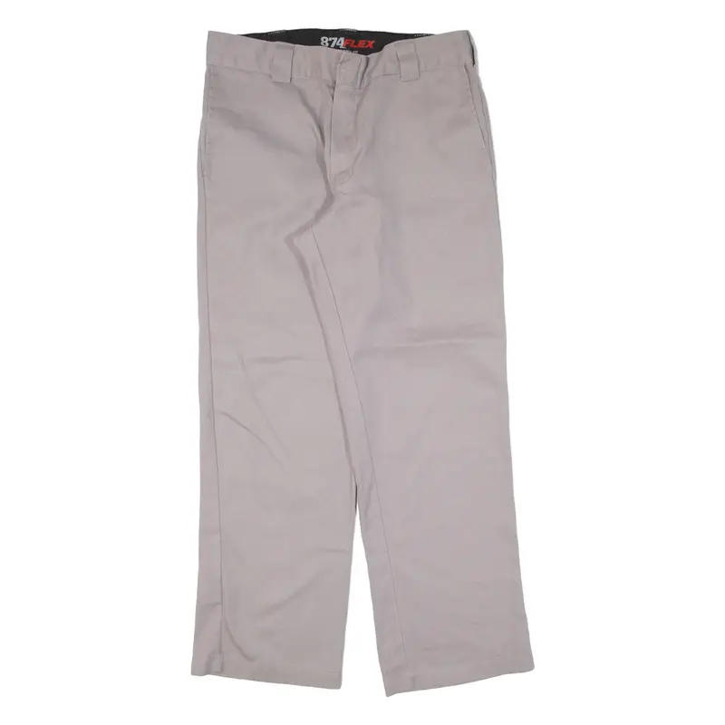 DICKIES 874 Workwear Mens Trousers Grey Regular Straight W33 L30