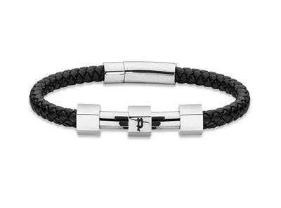 Police Bracciale Moderno Da Uomo In Pelle Peagb211962 - Lunghezza: 21 Cm