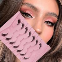 Natural Fluffy Wispy False Lashes, Cat Eye False Eyelashes Lash Extension Kit for Women, Lash Extensions Kit, Eye Makeup Cosm...