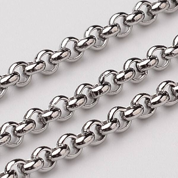 Non-Tarnish 3.28 Feet 304 Stainless Steel Rolo Chains