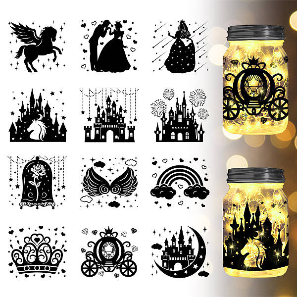 12 Style Silhouette Paper