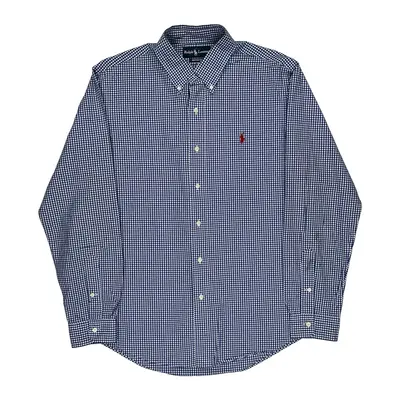 Ralph Lauren Checked Shirt - Large Blue Cotton