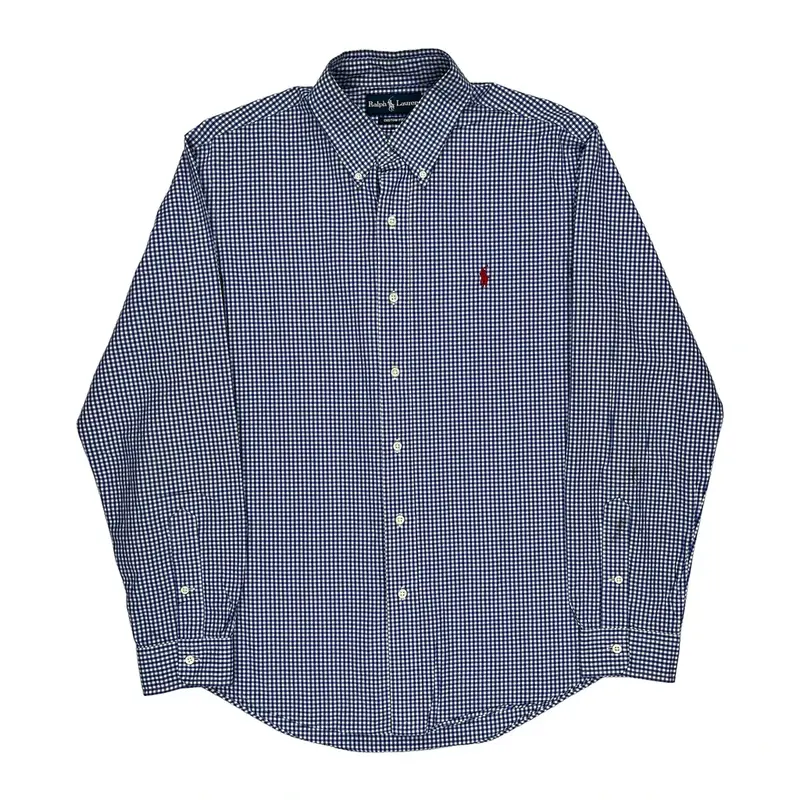 Ralph Lauren Checked Shirt - Large Blue Cotton