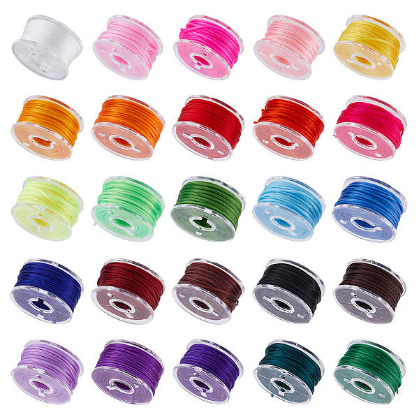 25 Colors Flat Elastic Crystal String