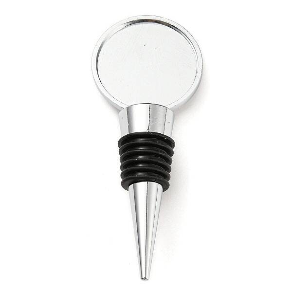 Alloy Wine Bottle Stopper Cabochon Settings