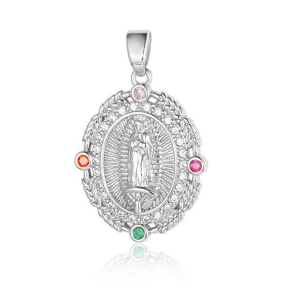 Brass Micro Pave Colorful Cubic Zirconia Pendants