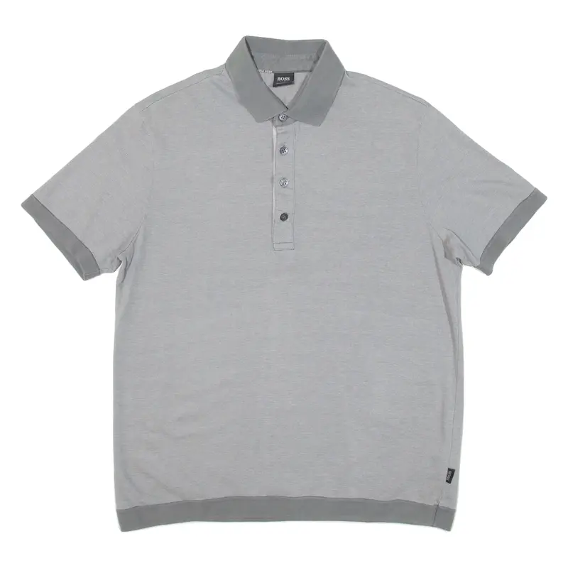 HUGO BOSS Mens Polo Shirt Grey M